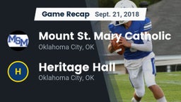 Recap: Mount St. Mary Catholic  vs. Heritage Hall  2018
