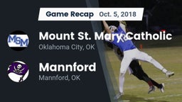 Recap: Mount St. Mary Catholic  vs. Mannford  2018