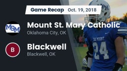 Recap: Mount St. Mary Catholic  vs. Blackwell  2018