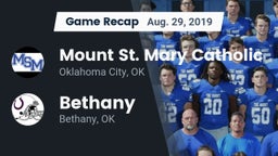 Recap: Mount St. Mary Catholic  vs. Bethany  2019