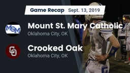Recap: Mount St. Mary Catholic  vs. Crooked Oak  2019