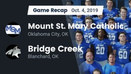 Recap: Mount St. Mary Catholic  vs. Bridge Creek  2019