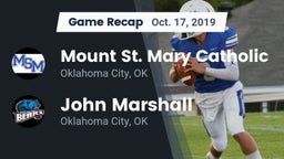 Recap: Mount St. Mary Catholic  vs. John Marshall  2019