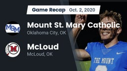 Recap: Mount St. Mary Catholic  vs. McLoud  2020