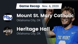 Recap: Mount St. Mary Catholic  vs. Heritage Hall  2020