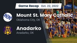 Recap: Mount St. Mary Catholic  vs. Anadarko  2022