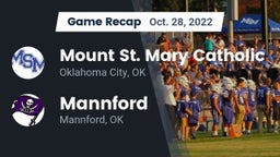 Recap: Mount St. Mary Catholic  vs. Mannford  2022