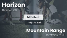 Matchup: Horizon  vs. Mountain Range  2016