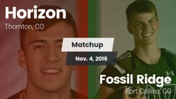 Matchup: Horizon  vs. Fossil Ridge  2016