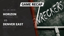 Recap: Horizon  vs. Denver East  2016