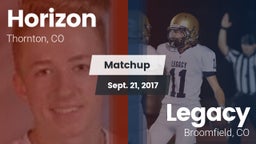 Matchup: Horizon  vs. Legacy   2017