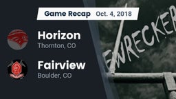 Recap: Horizon  vs. Fairview  2018