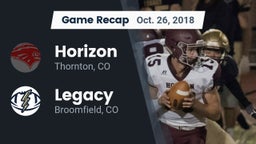 Recap: Horizon  vs. Legacy   2018