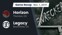 Recap: Horizon  vs. Legacy   2019