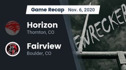 Recap: Horizon  vs. Fairview  2020