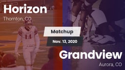Matchup: Horizon  vs. Grandview  2020