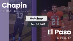Matchup: Chapin  vs. El Paso  2016