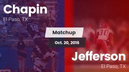 Matchup: Chapin  vs. Jefferson  2016