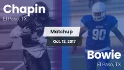 Matchup: Chapin  vs. Bowie  2017
