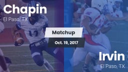 Matchup: Chapin  vs. Irvin  2017