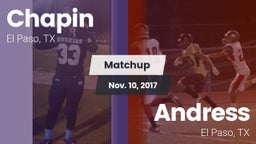 Matchup: Chapin  vs. Andress  2017