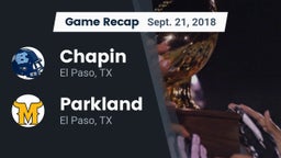 Recap: Chapin  vs. Parkland  2018