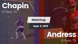 Matchup: Chapin  vs. Andress  2019