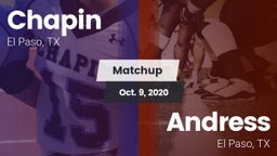Matchup: Chapin  vs. Andress  2020