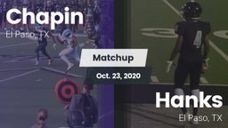 Matchup: Chapin  vs. Hanks  2020
