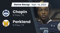 Recap: Chapin  vs. Parkland  2022