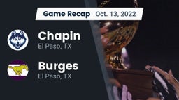 Recap: Chapin  vs. Burges  2022