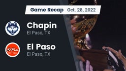 Recap: Chapin  vs. El Paso  2022