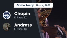 Recap: Chapin  vs. Andress  2022