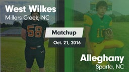 Matchup: West Wilkes High vs. Alleghany  2016
