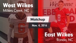Matchup: West Wilkes High vs. East Wilkes  2016