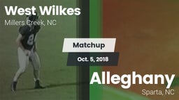 Matchup: West Wilkes High vs. Alleghany  2018