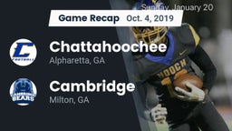 Recap: Chattahoochee  vs. Cambridge  2019
