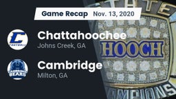 Recap: Chattahoochee  vs. Cambridge  2020