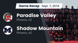 Recap: Paradise Valley  vs. Shadow Mountain  2018