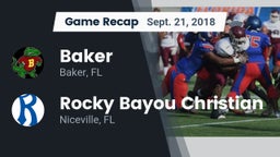 Recap: Baker  vs. Rocky Bayou Christian  2018