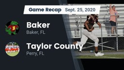 Recap: Baker  vs. Taylor County  2020