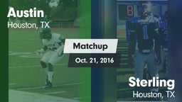 Matchup: Austin  vs. Sterling  2016