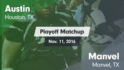 Matchup: Austin  vs. Manvel  2016