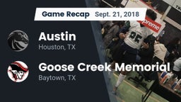 Recap: Austin  vs. Goose Creek Memorial  2018