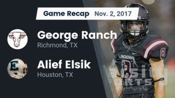 Recap: George Ranch  vs. Alief Elsik  2017