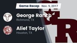 Recap: George Ranch  vs. Alief Taylor  2017