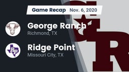 Recap: George Ranch  vs. Ridge Point  2020