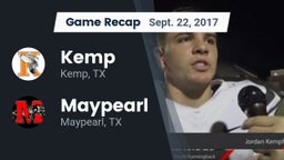 Recap: Kemp  vs. Maypearl  2017