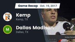 Recap: Kemp  vs. Dallas Madison  2017