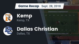 Recap: Kemp  vs. Dallas Christian  2018